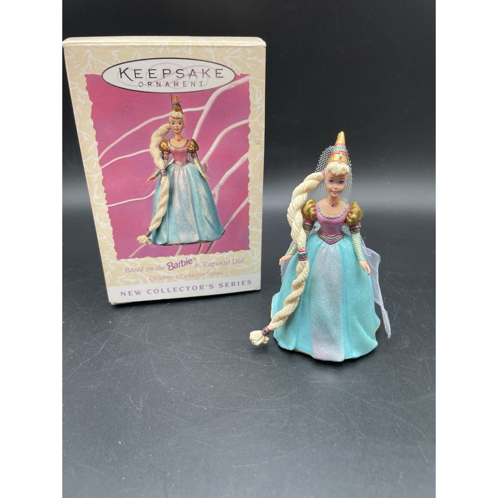 Hallmark Keepsake Ornament 1997 BARBIE as Rapunzel 1st in Children Collection